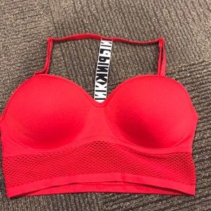 PINK cool & comfy t-back sport bra